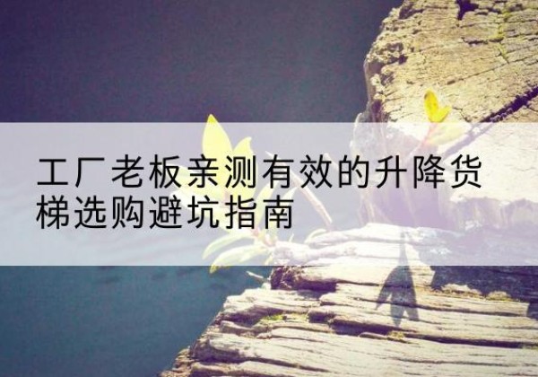 盂县升降货梯怎么选-工厂老板亲测有效的升降货梯选购避坑指南